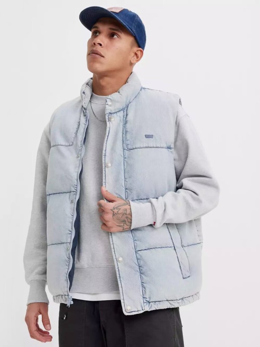 Levi Strauss ROCKRIDGE Puffer Blue Down Vest Sz XXL
